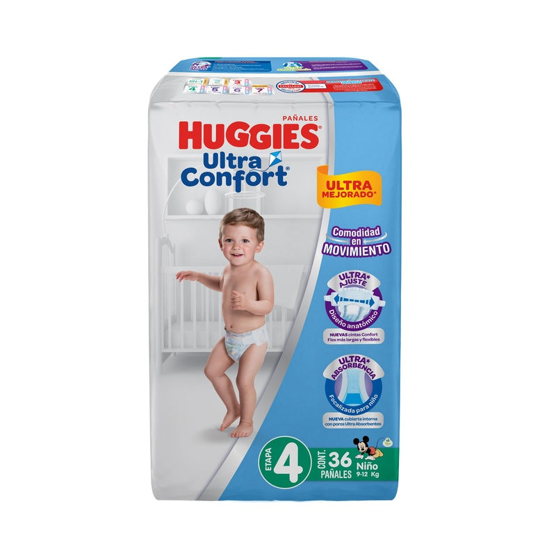 Pañal Huggies Ultraconfort Con 36 Piezas Niño Etapa 4 7506425655823  perfil 5