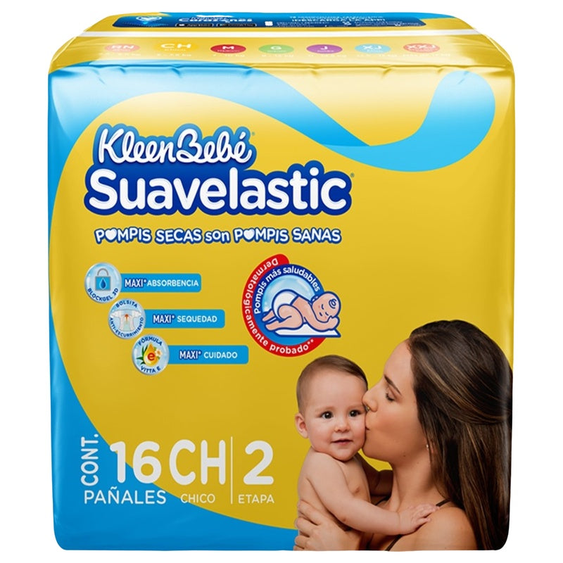 Pañal Kbb Suavelastic Chico Con 14 Etapa 2 7506425648610 
