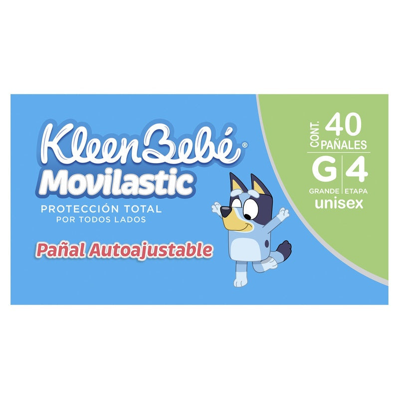 Pañal Kleen Bebe Movilastic Grande Con 40 Etapa 4 7506425661855  perfil 3