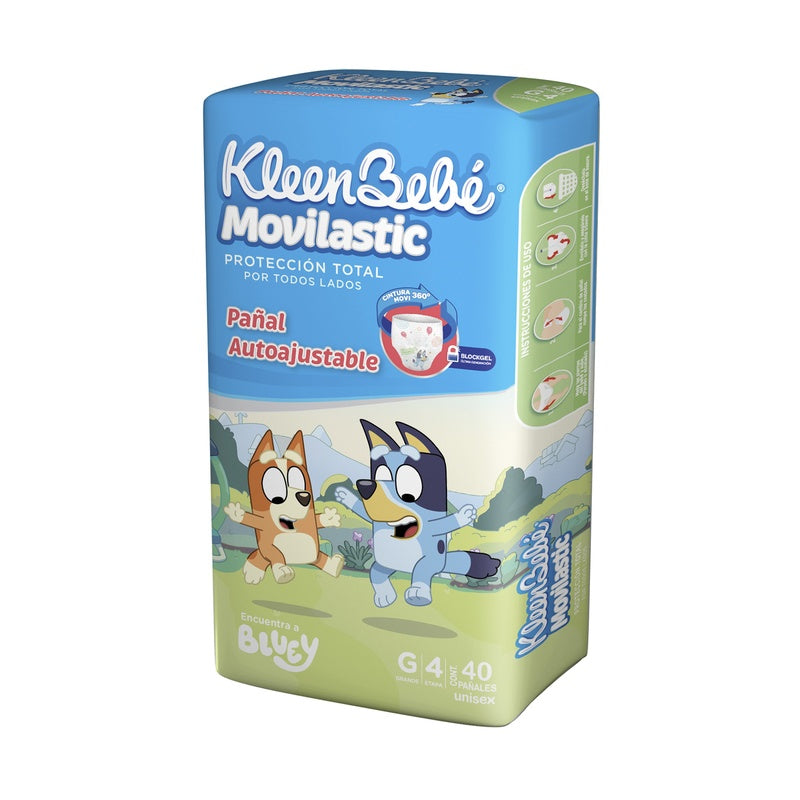 Pañal Kleen Bebe Movilastic Grande Con 40 Etapa 4 7506425661855  perfil 4