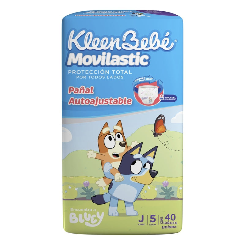 Pañal Kleen Bebe Movilastic Jumbo Con 40 Etapa 5 7506425661879  perfil 3