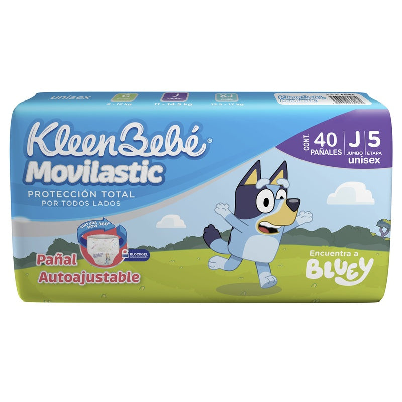 Pañal Kleen Bebe Movilastic Jumbo Con 40 Etapa 5 7506425661879  perfil 4