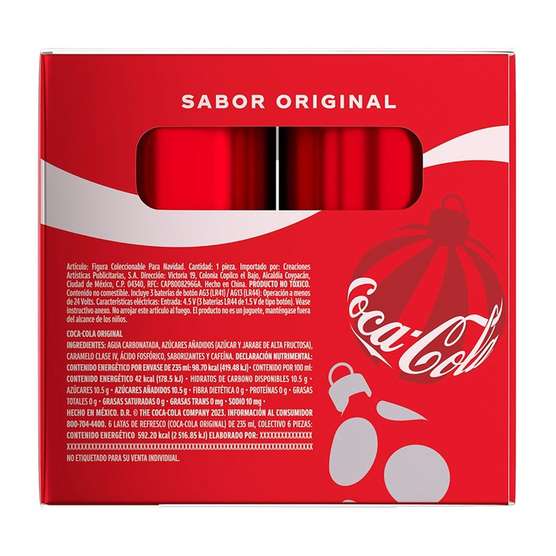 Pack 6 Coca Cola Lata 235 Ml + Villa Navideña 2024 7501055384433  perfil 2