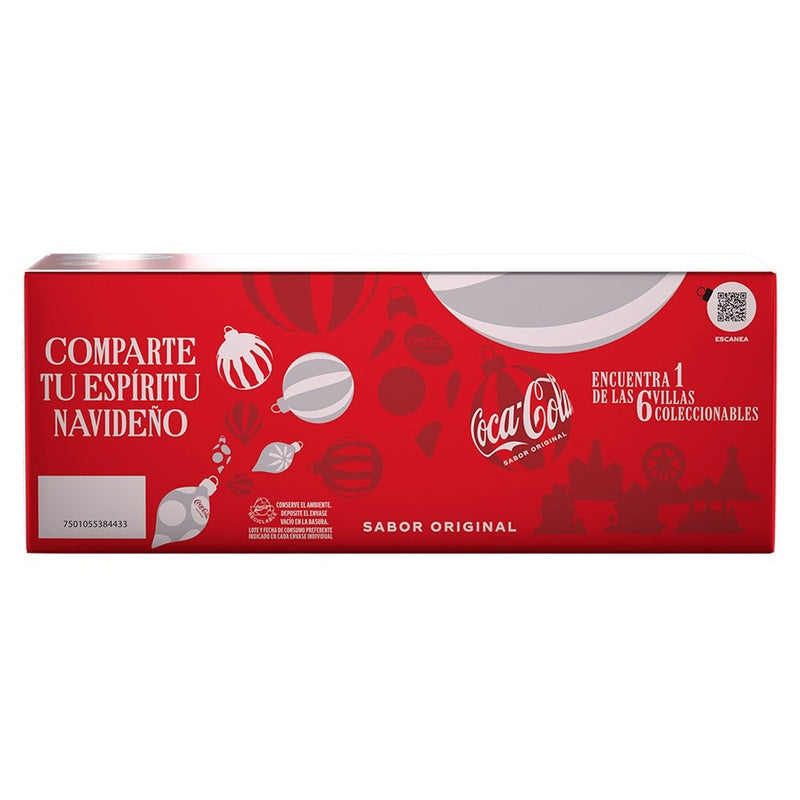 Pack 6 Coca Cola Lata 235 Ml + Villa Navideña 2024 7501055384433  perfil 3