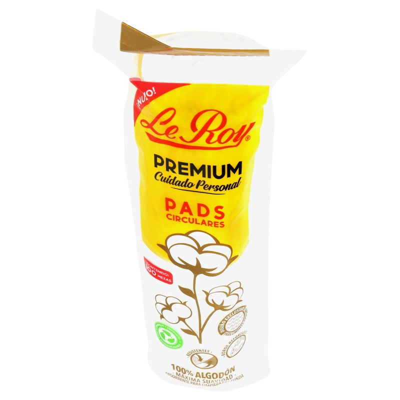 Pads Le Roy Premium Circulos Algodon Con 100 Piezas 729513107623  perfil 4