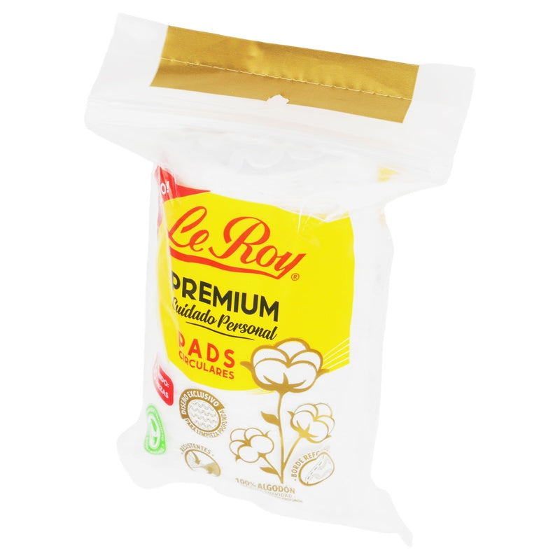 Pads Le Roy Premium Circulos Algodon Con 50 Piezas 729514000275  perfil 3