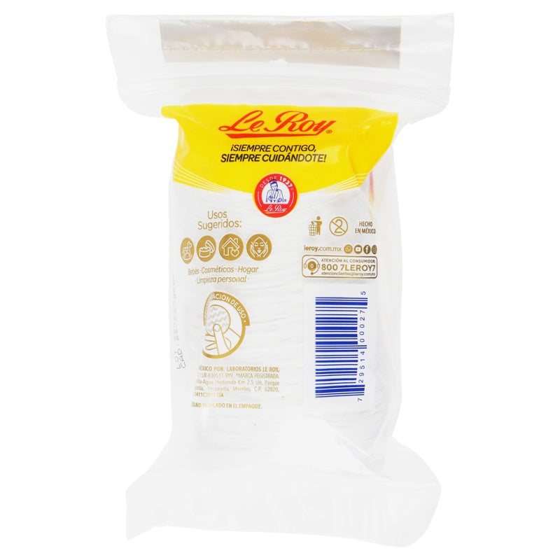 Pads Le Roy Premium Circulos Algodon Con 50 Piezas 729514000275  perfil 4