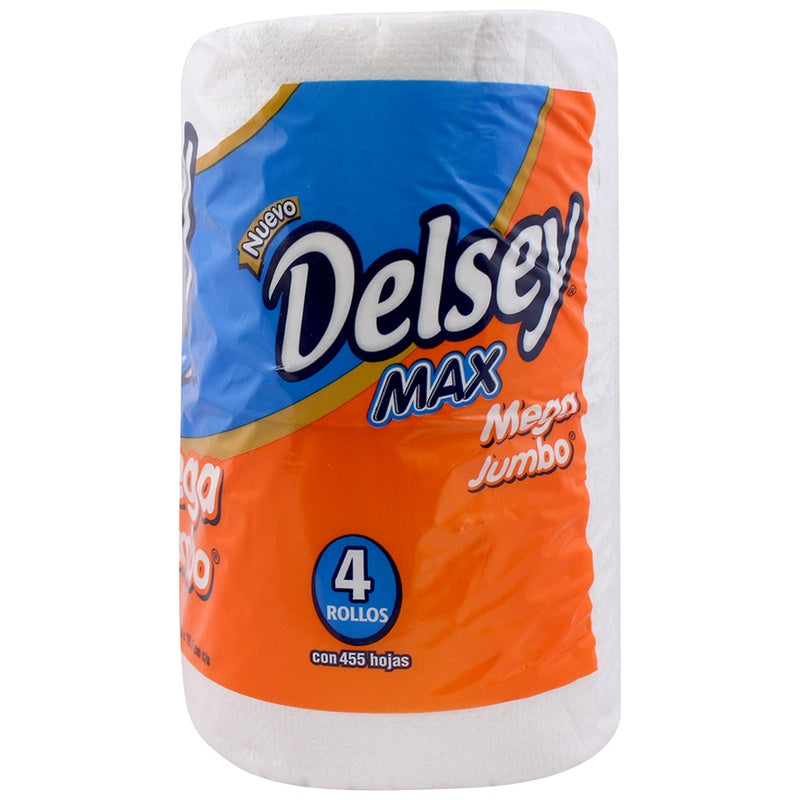 Papel Higienico Delsey Mega Jumbo Con 4 Rollos Con 400 Hojas Dobles 7501943463325  perfil 4