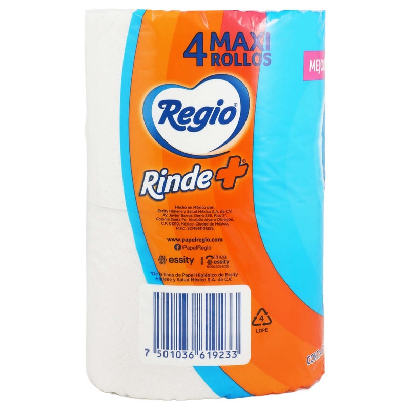 Papel Higienico Regio Rinde+ Con 4 Rollos 7501036619233  perfil 6
