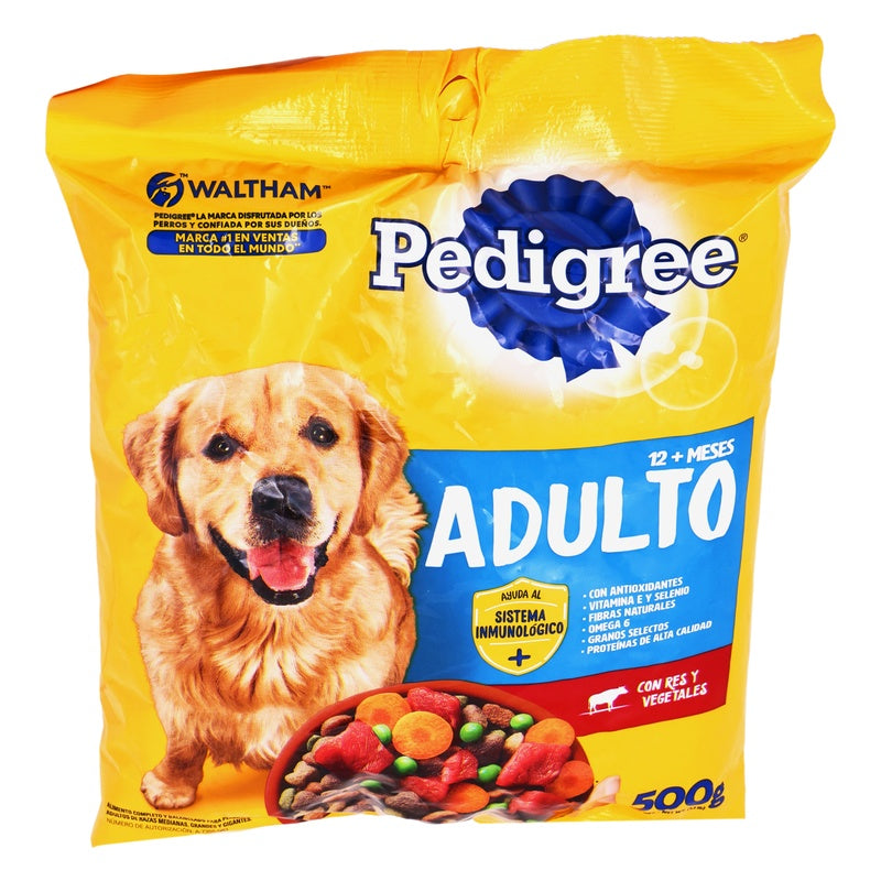 Pedigree Adulto Purpose Res Y Vegetales 500 G 7506174514716  perfil 5