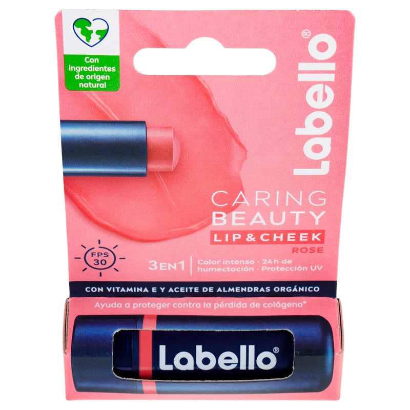 Pomada Labial Labello Caring-B Rose 4.8 G 4006000094663  perfil 6