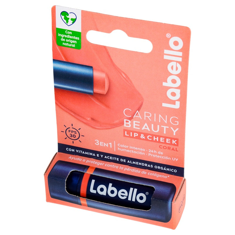 Pomada Labial Labello Caring Beauty Coral 4.8 G 4006000094670  perfil 2