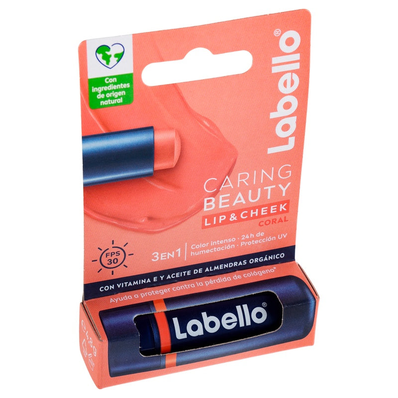 Pomada Labial Labello Caring Beauty Coral 4.8 G 4006000094670  perfil 7
