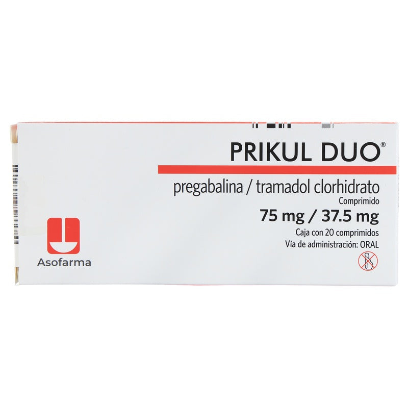 Prikul Duo 75/37.5 Mg Con 20 Capsulas 7730766002330  perfil 7