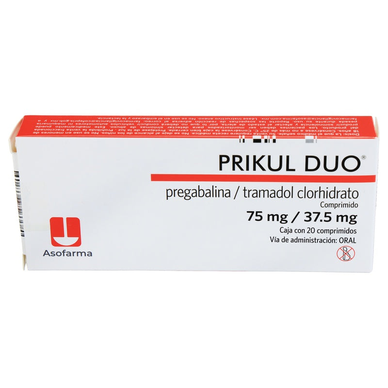 Prikul Duo 75/37.5 Mg Con 20 Capsulas 7730766002330  perfil 8