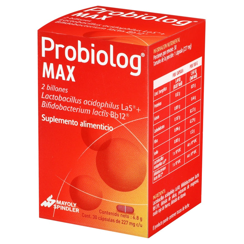 Probiolog Max Suplemento Alimenticio Con 30  Capsulas 3760001041019  perfil 3