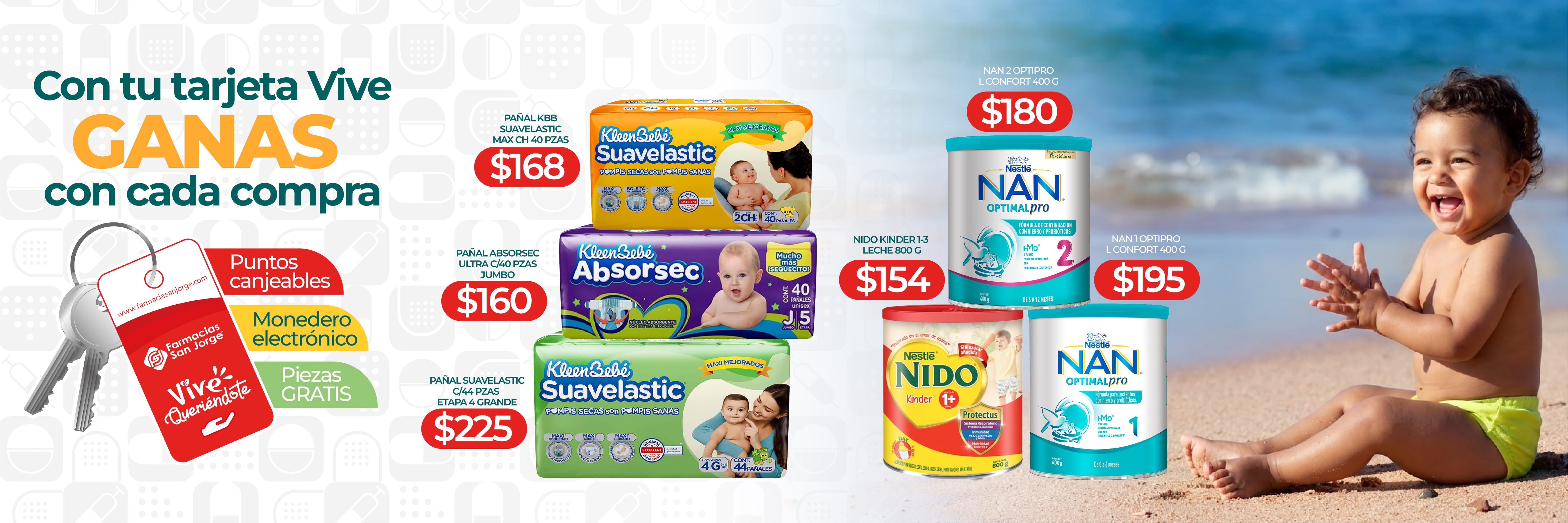 Promociones de pañales y leches para bebe
