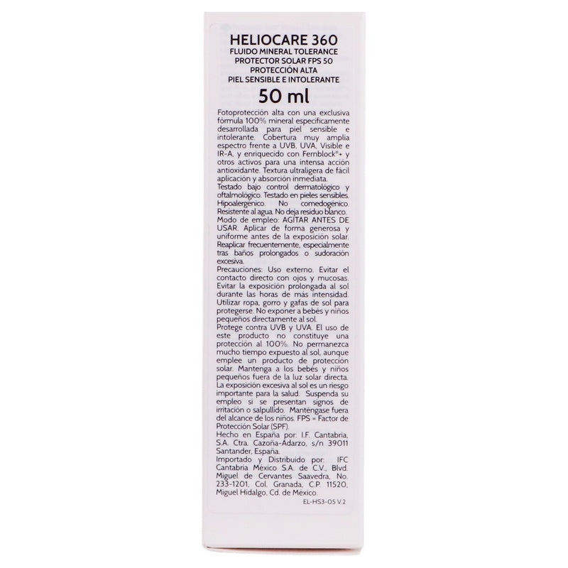 Protector Heliocare 360 Mineral Toler 50 Ml 8470001847607  perfil 4