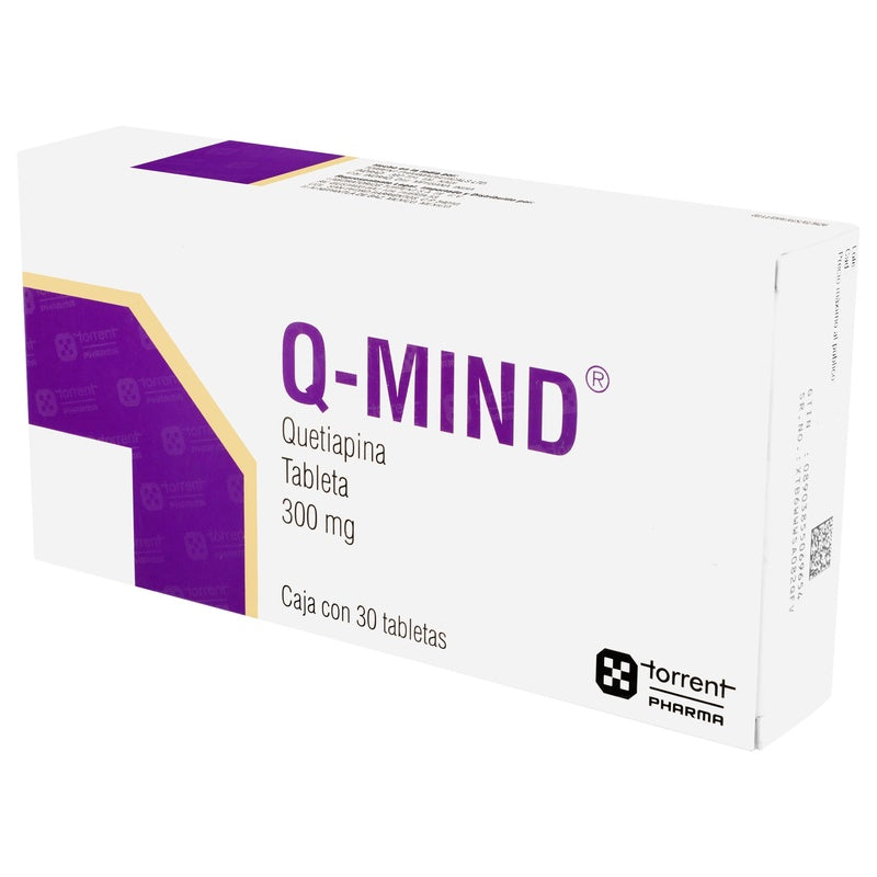Q-Mind (Quetiapina) 300 Mg Con 30 Tabletas 8903855069654 