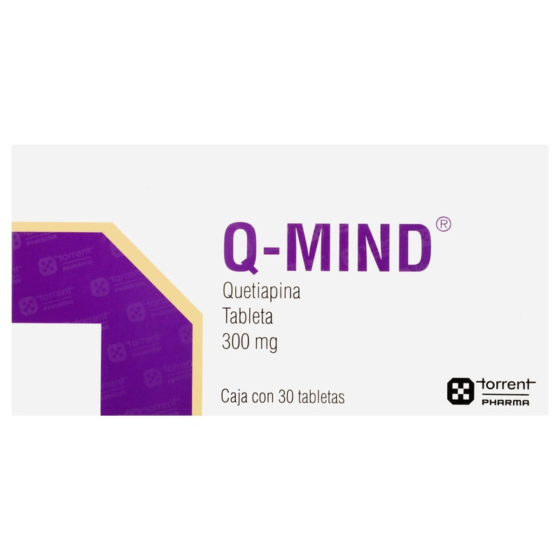 Q-Mind (Quetiapina) 300 Mg Con 30 Tabletas 8903855069654  perfil 2