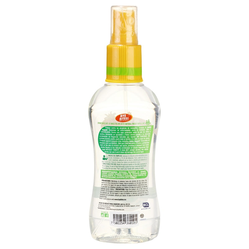 Repelente Bye Bites Natural Spray 125 Ml 7502254360105  perfil 8