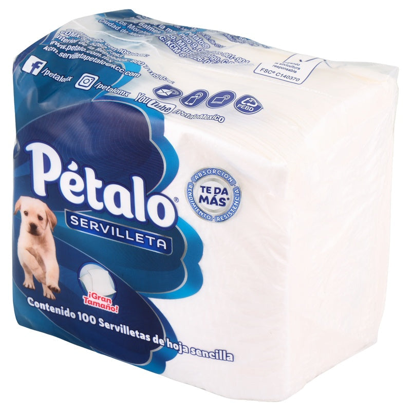 Servilletas Petalo Blancas Con 100 Piezas 7501007704302  perfil 11