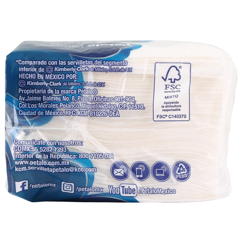 Servilletas Petalo Blancas Con 100 Piezas 7501007704302  perfil 16