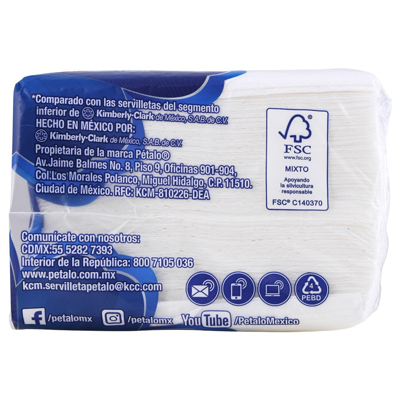 Servilletas Petalo Blancas Con 100 Piezas 7501007704302  perfil 18