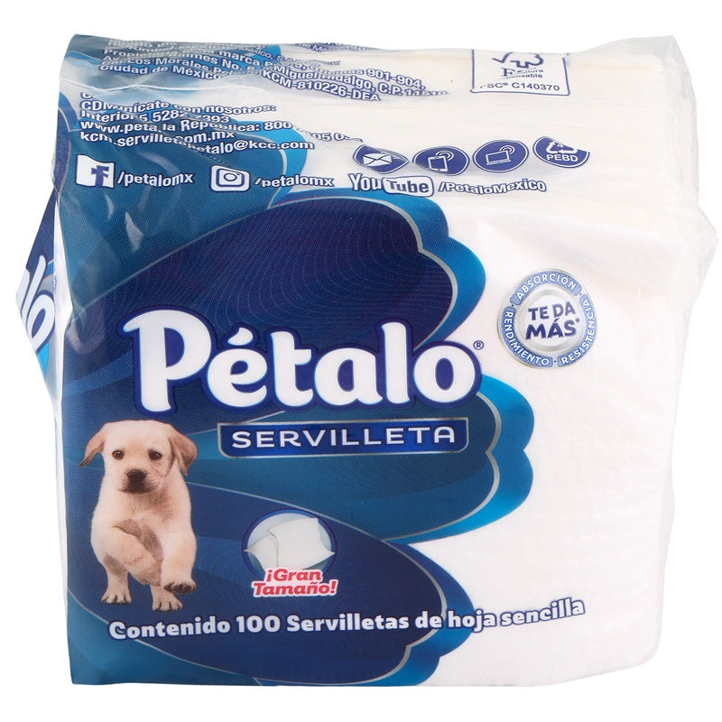 Servilletas Petalo Blancas Con 100 Piezas 7501007704302  perfil 20