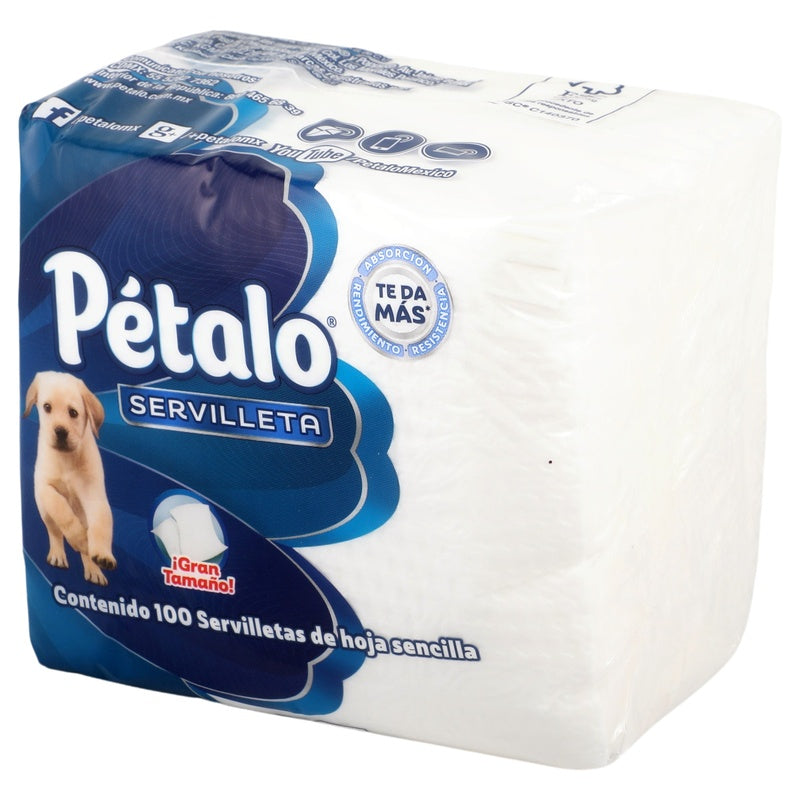 Servilletas Petalo Blancas Con 100 Piezas 7501007704302  perfil 24