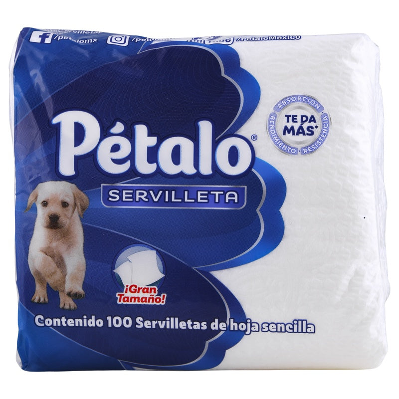 Servilletas Petalo Blancas Con 100 Piezas 7501007704302  perfil 3