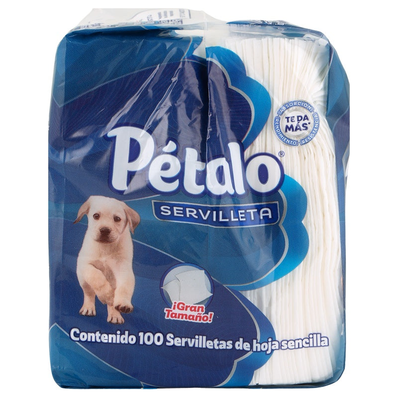 Servilletas Petalo Blancas Con 100 Piezas 7501007704302  perfil 4
