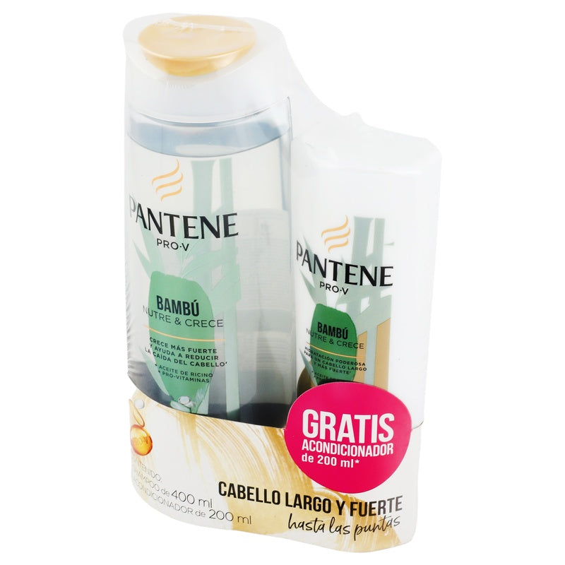 Shampoo Pantene Bambu 400 Ml + Acondicionador Bambu 200 Ml 7500435159494  perfil 7