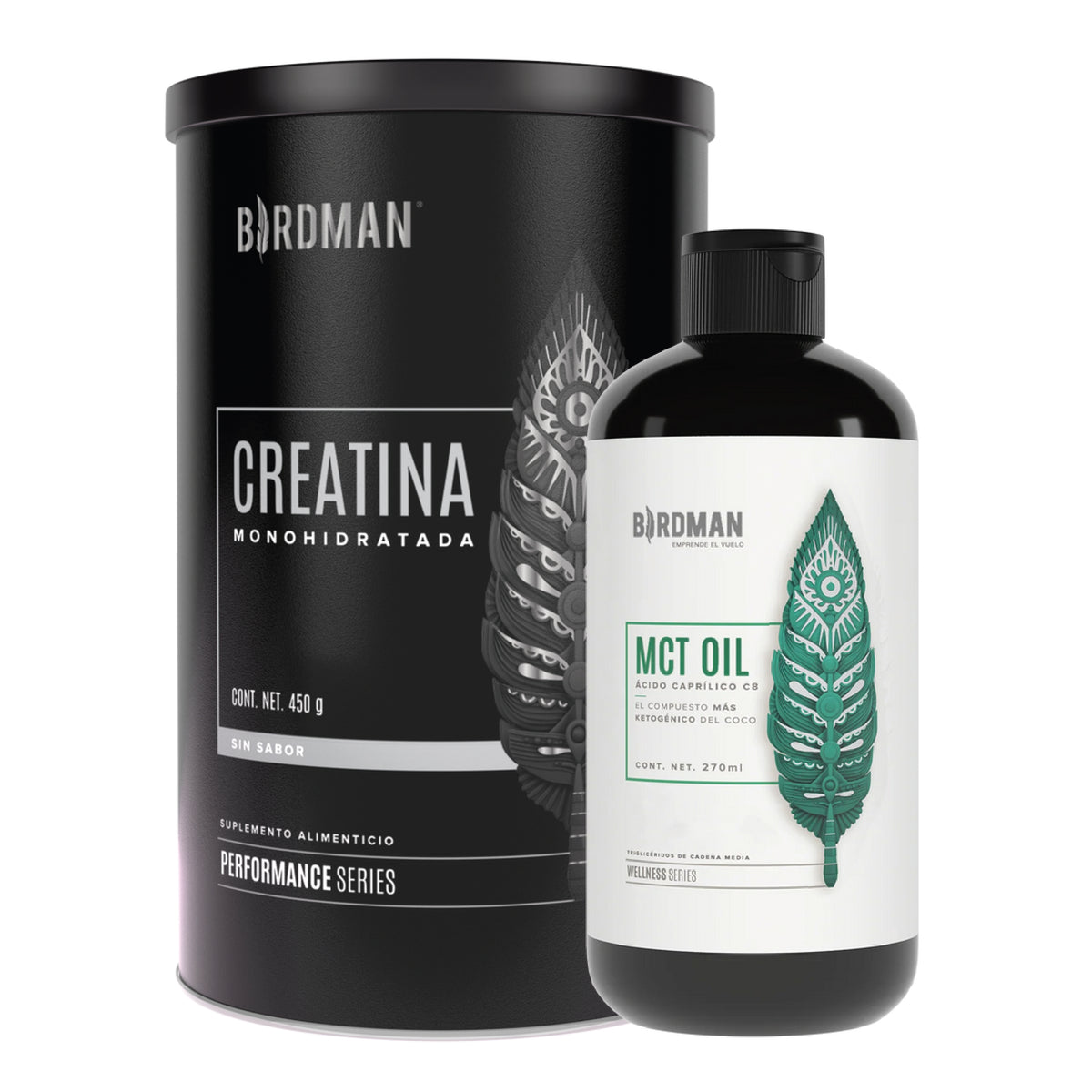 Pack Creatina Monohidratada 450 G + Bs Mct Oil Coco 270 Ml Birdman