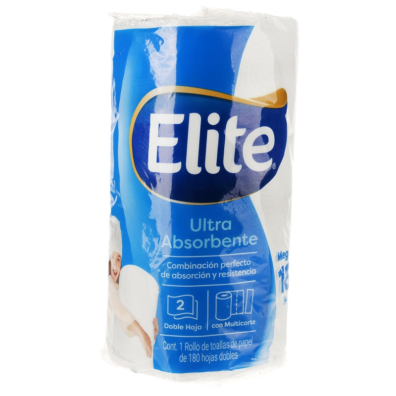 Toalla De Papel Elite Ultra Absorbente Mega Rollo C/180