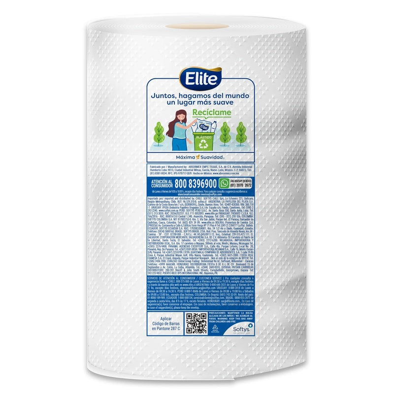 Toalla De Papel Elite Ultra Absorbente Mega Rollo C/180 7502247335226 perfil 9