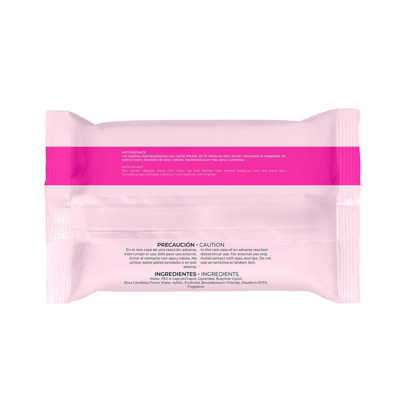 Toallitas Desmaquillantes Skin Sense Agua Rosa Con 25 7503015905467 
