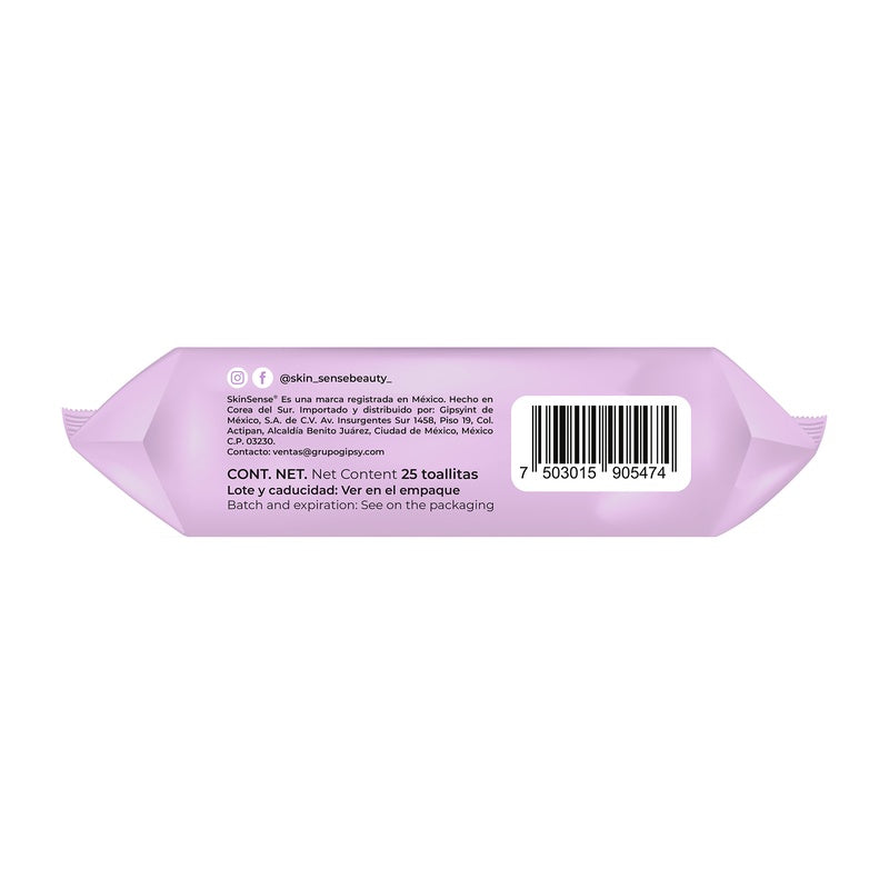 Toallitas Desmaquillantes Skin Sense Semilla Uva Con 25 Piezas 7503015905474  perfil 2