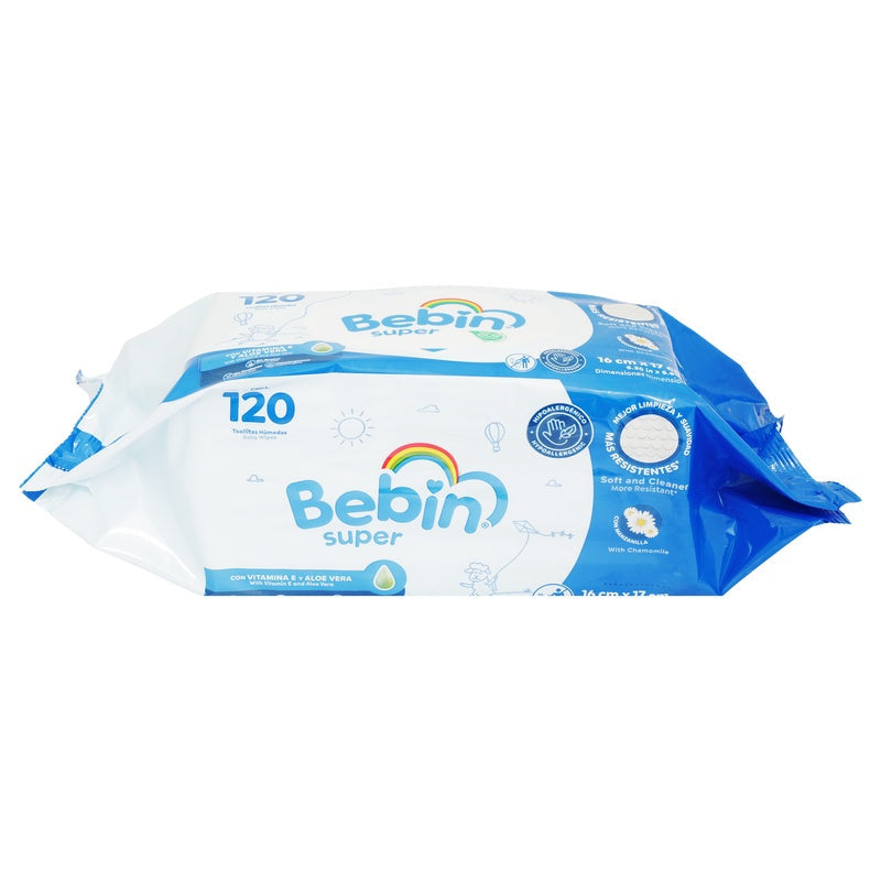 Toallitas Humedas Bebin Super Con 120 Piezas 619585107013 perfil 6