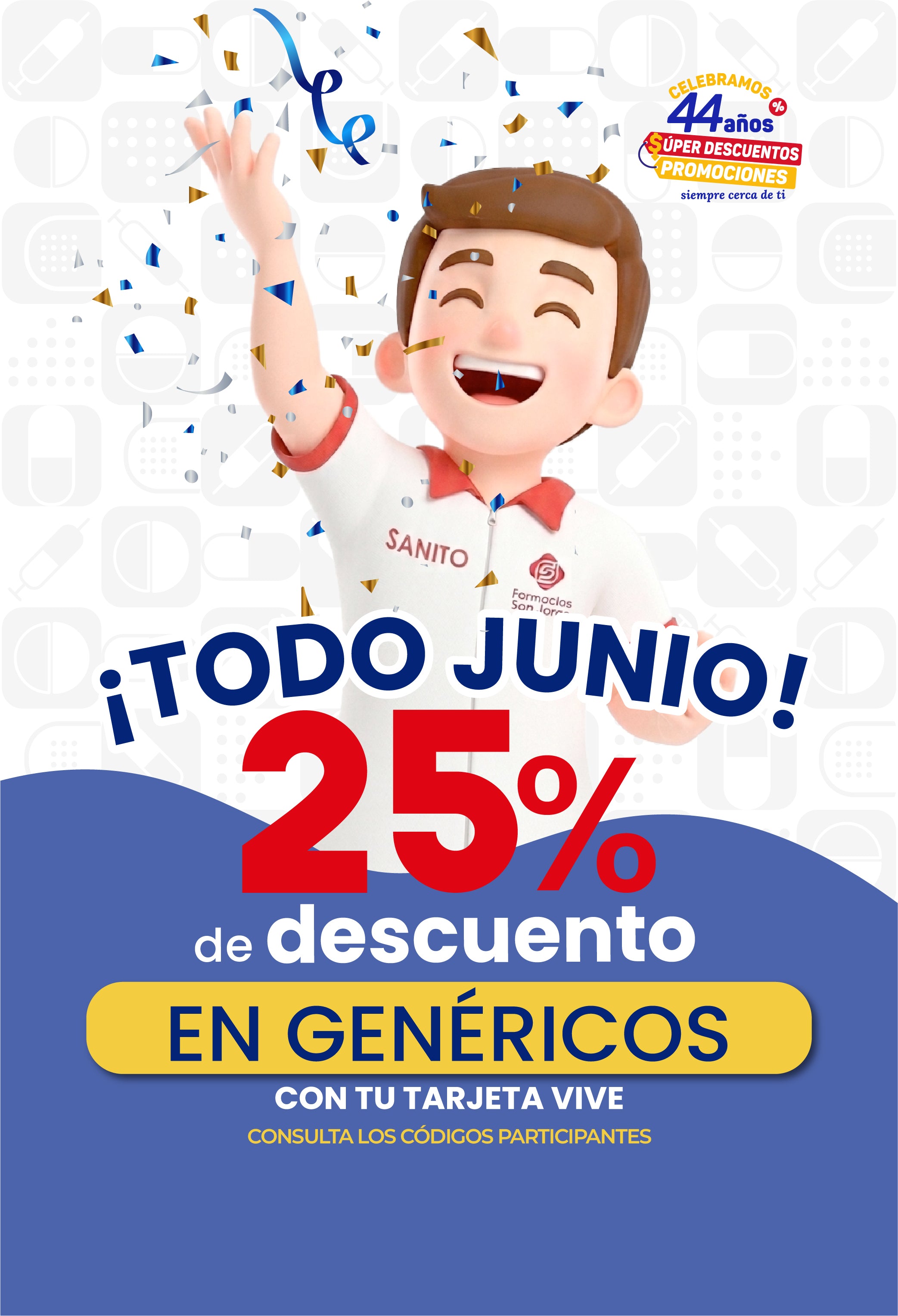 Todo junio 25% de descuento en genericos