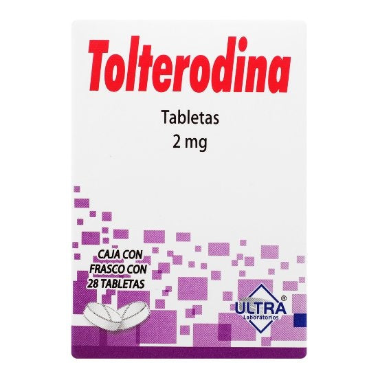 Tolterodina 2 Mg Con 28 Tabletas Ultra Laboratorio 7502216795099 