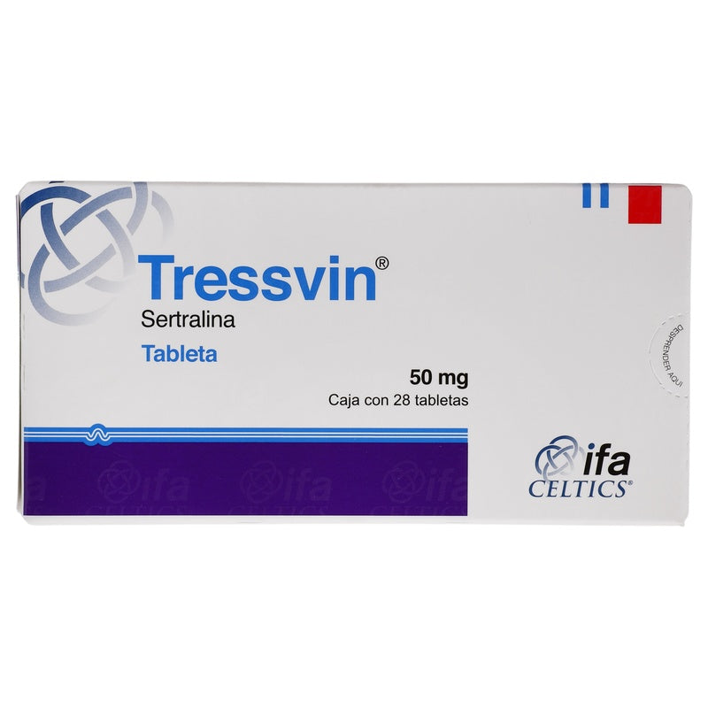 Tressvin (Sertralina) 50 Mg Con 28 Tabletas 7501249603777 