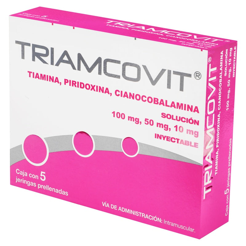 Triamcovit 100/50/10 Mg Con 5 Jeringas Prellenadas 7502226292502 