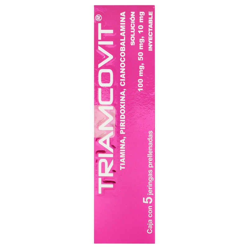 Triamcovit 100/50/10 Mg Con 5 Jeringas Prellenadas 7502226292502  perfil 2