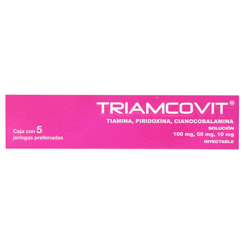 Triamcovit 100/50/10 Mg Con 5 Jeringas Prellenadas 7502226292502  perfil 5