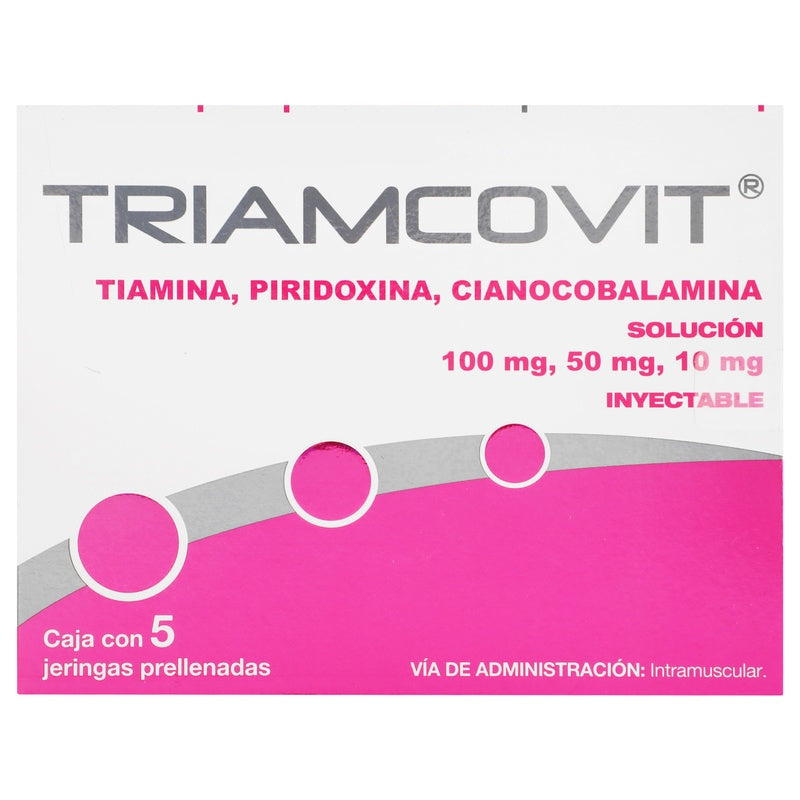 Triamcovit 100/50/10 Mg Con 5 Jeringas Prellenadas 7502226292502  perfil 6