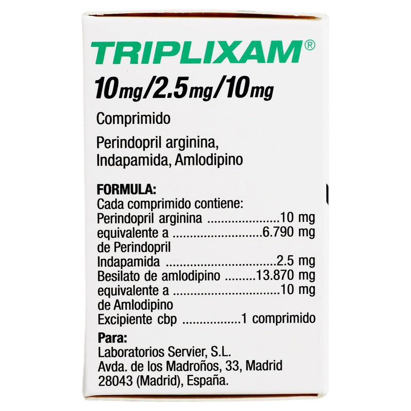 Triplixam 10 Mg/ 2.5 Mg/10 Mg Con 30 Comprimidos 5391189340656  perfil 3