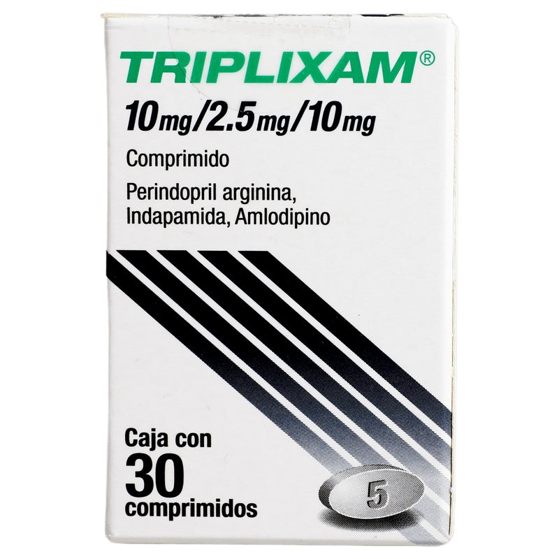 Triplixam 10 Mg/ 2.5 Mg/10 Mg Con 30 Comprimidos 5391189340656  perfil 5