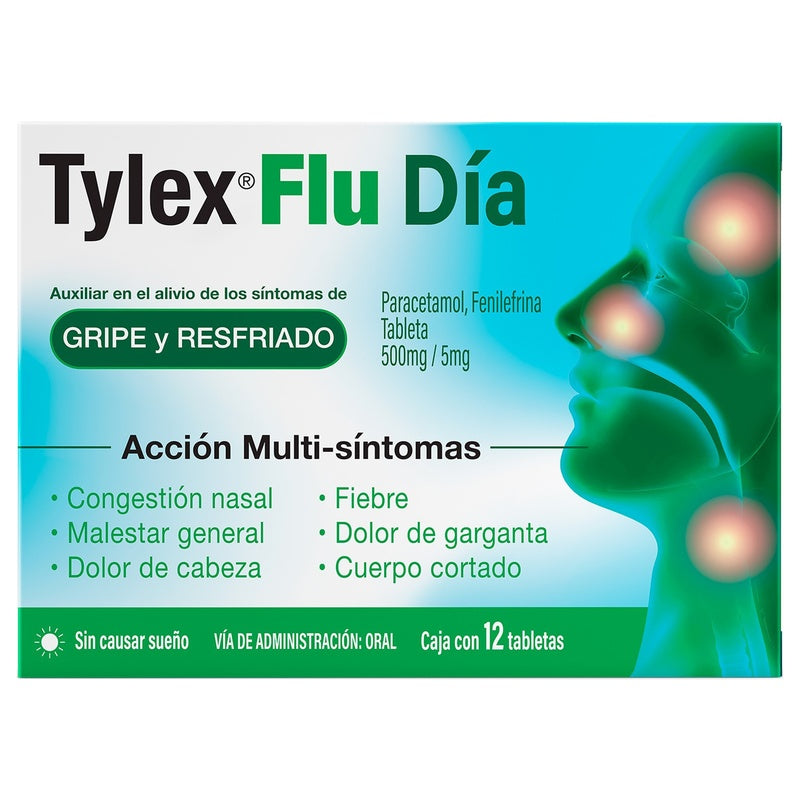 Tylex Flu Dia 500/5 Mg Con 12 Tabletas 7501007535111 perfil 5