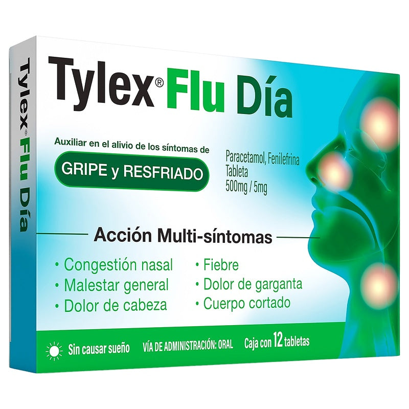 Tylex Flu Dia 500/5 Mg Con 12 Tabletas 7501007535111 perfil 4